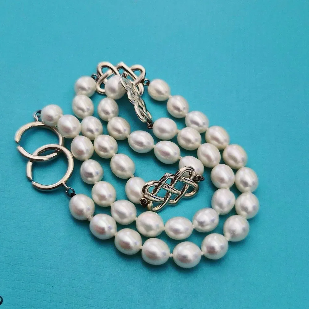 RARE Tiffany & Co. Paloma Picasso Freshwater  Pearl Celtic Knot Bead Necklace
